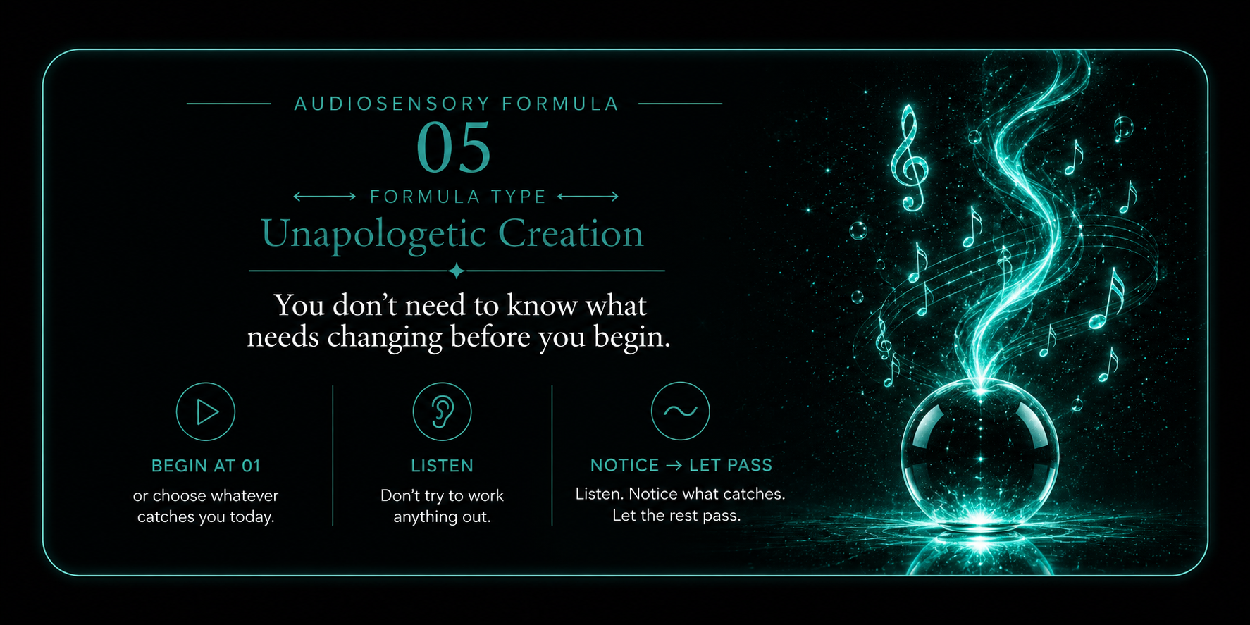 Audiosensory Formula 05: Unapologetic Creation